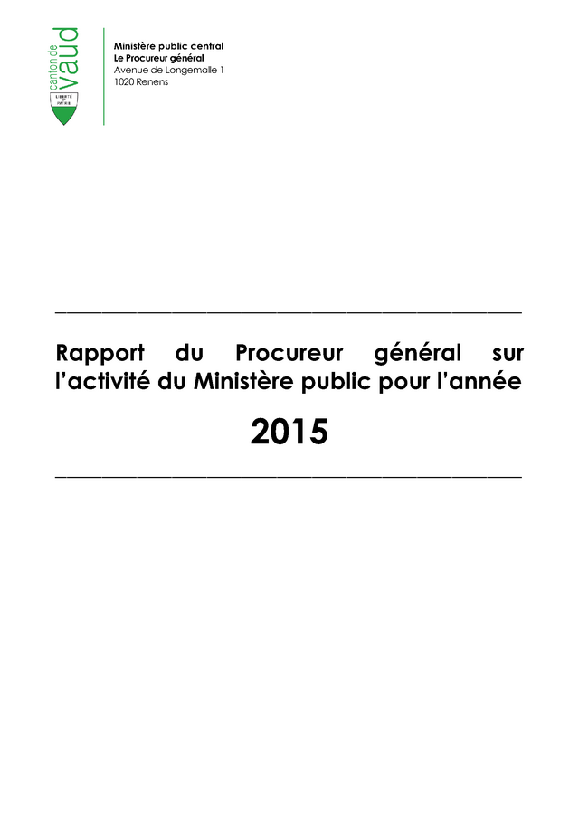Rapport annuel 2015