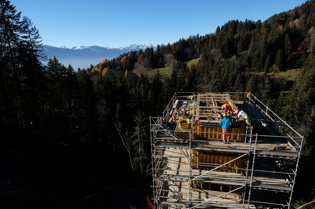 Construction du nouveau pont de la Barboleuse, étape 2023 © Eric Frigière