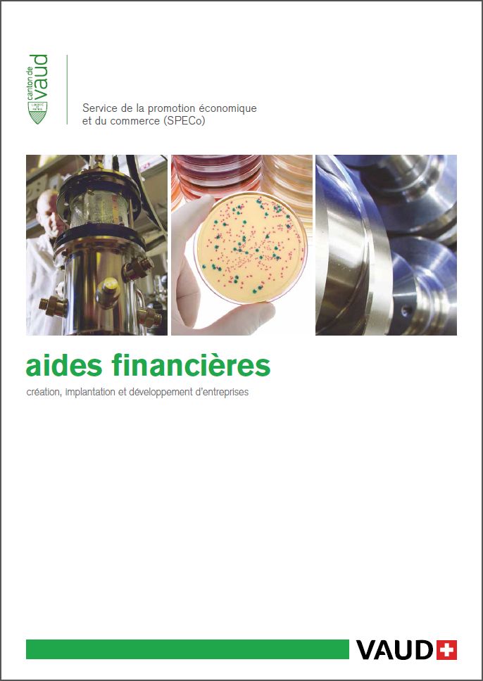 Brochure présentant les aides financières aux entreprises