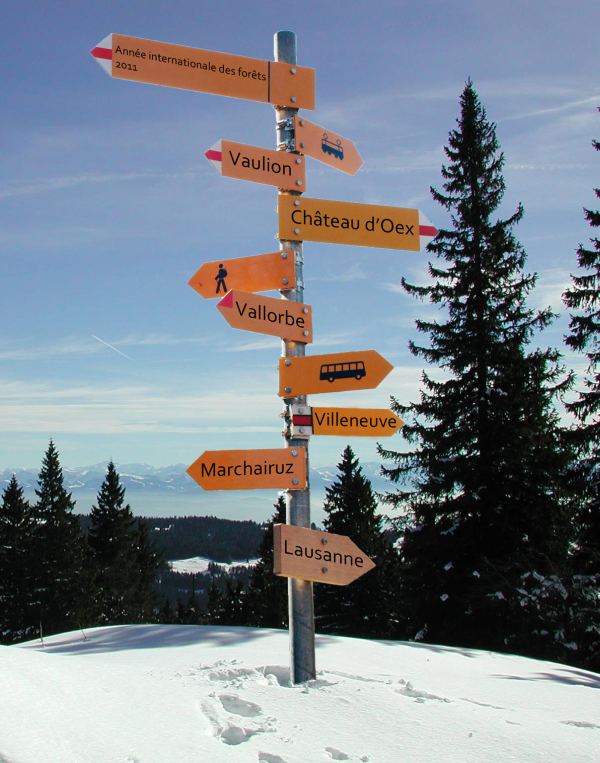 Panneau de randonnées cliquables liés à des randonnées dévoilant les richesse du canton de Vaud