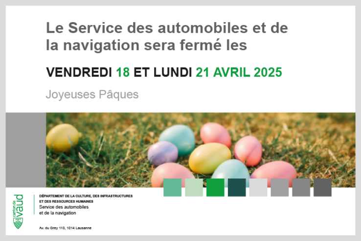 fermeture du 18 au 22 avril 2025