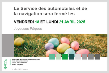 fermeture du 18 au 22 avril 2025