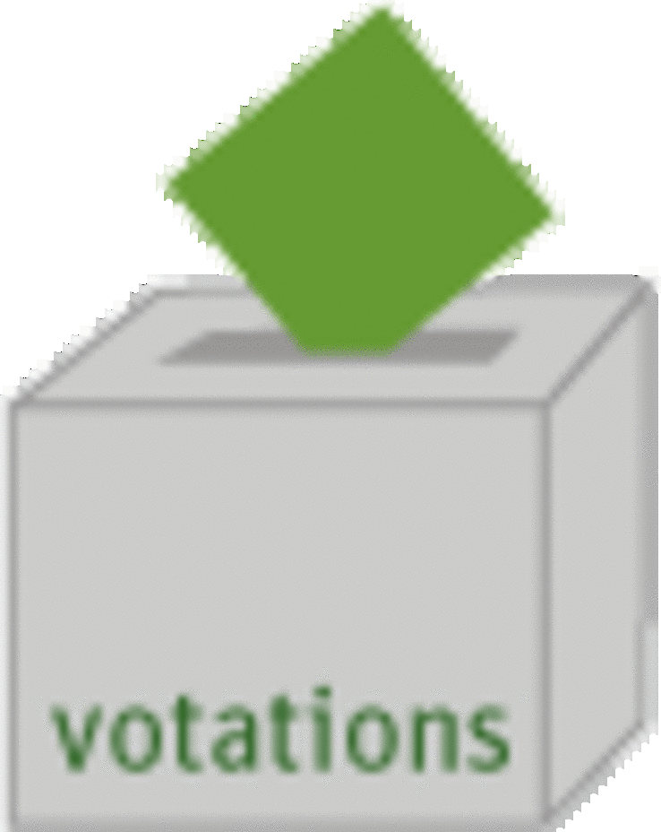 visuel montrant une urne et un bulletin de vote