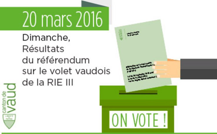 illustration: urne et brochure de vote RIE 3