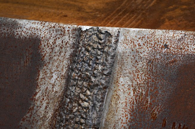 Soudure sur la structure métallique du pont © Eric Frigière