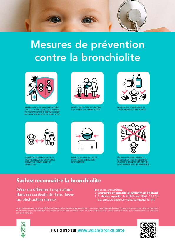 Affiche mesures prévention bronchiolite
