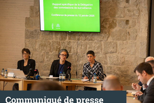 Conférence de presse de la Délégation des commissions de surveillance le 12 janvier 2026