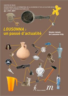 Image d'objets de l'époque romaine dispersés sur un fond brun clair