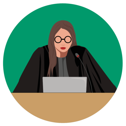 Illustration d'une magistrate