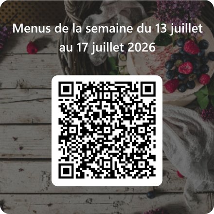 menu de la semaine