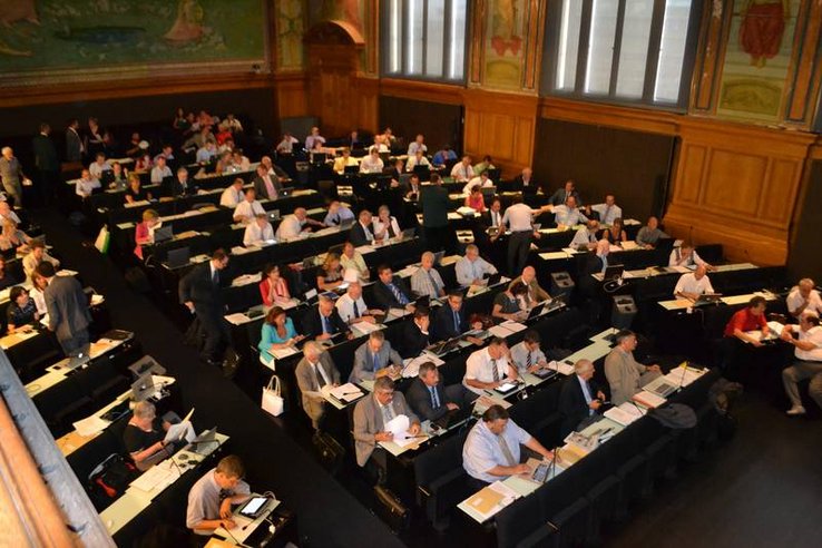 Photo: le Grand Conseil au Palais de Rumine.