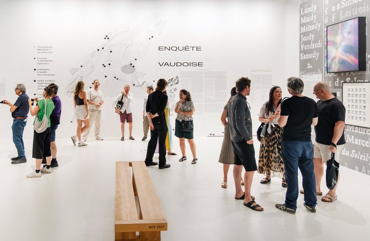 Photographie du vernissage de l'exposition à Photo Elysée. Photo : K. Javanmardi, Plateforme10/Photo Elysée