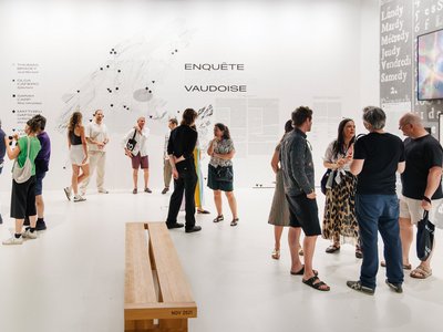 Photographie du vernissage de l'exposition à Photo Elysée. Photo : K. Javanmardi, Plateforme10/Photo Elysée