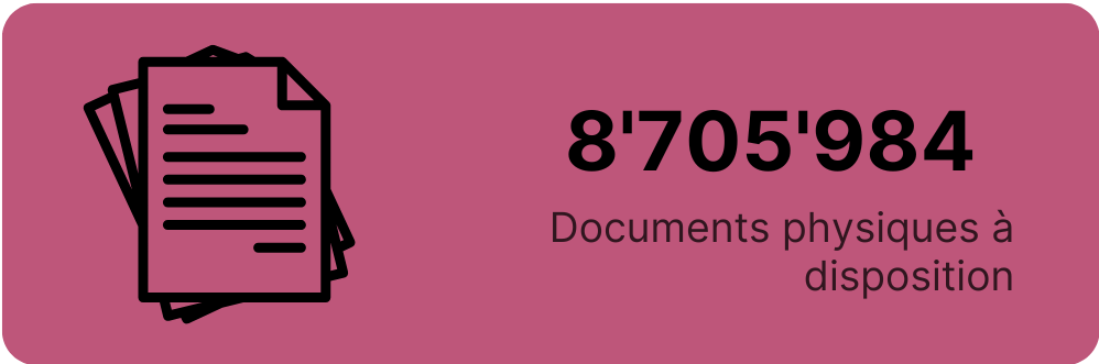 8'705'984 Documents physiques à disposition
