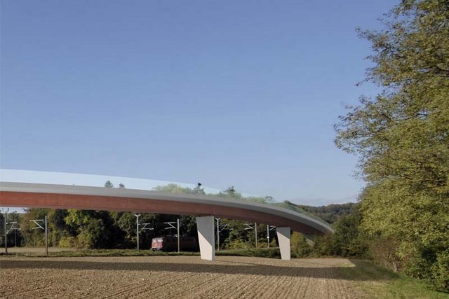 image de synthèse du futur viaduc au-dessus de la Venoge et de la voie ferrée
