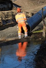 Février 2016 - Route Vufflens - Détournement provisoire du ruisseau du Moulin