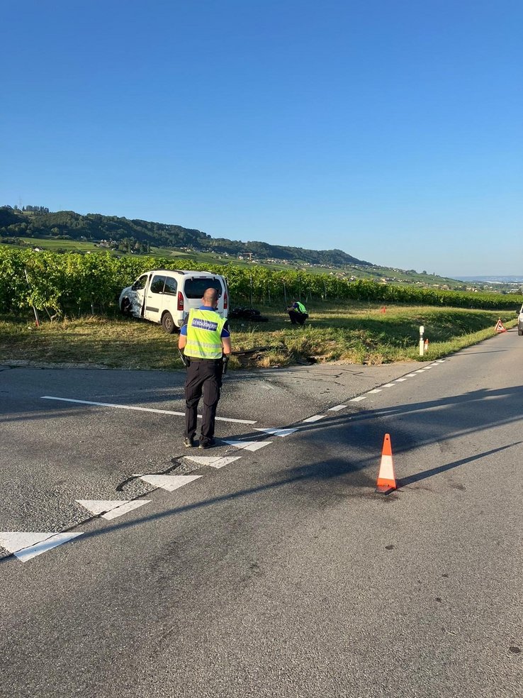 accident de circulation à Gilly