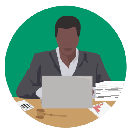 Illustration d'un préposé d'un OPF