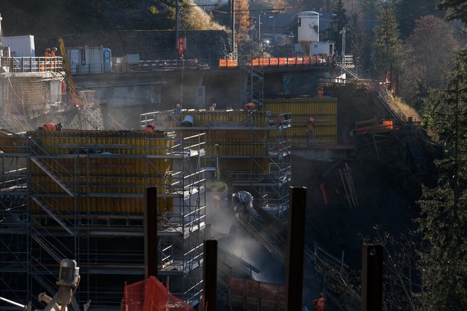 Construction du nouveau pont de la Barboleuse, étape 2023 © Eric Frigière