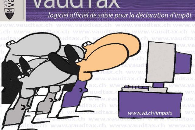 Visuel du logiciel "VaudTax" (dessin de Mix & Remix)