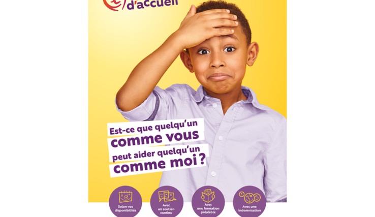 Un enfant d'une dizaine d'années à peau caramel se met la main sur le front, l'air de dire "Vraiment?". Le texte dit: "Est-ce que quelqu'un comme vous peut aider quelqu'un comme moi?"