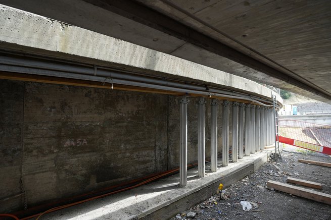 Soutien provisoire des estacades existantes © Eric Frigière