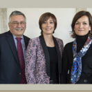 Les magistrats de la Cour des comptes (de gauche à droite) M. Guy-Philippe Bolay, Mmes Nathalie Jaquerod et Valérie Schwaar ont été élus le 11 juin 2019 pour la 3ème mandature de la Cour des comptes, de 2020 à 2025 (six ans).