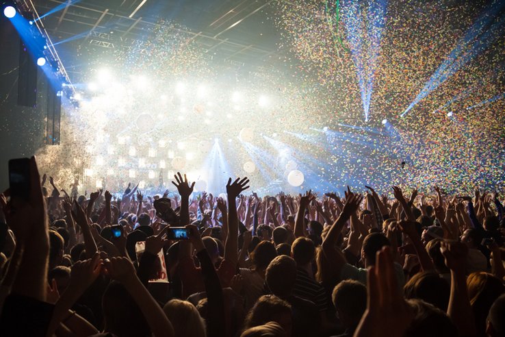 Foule lors d'un concert.
