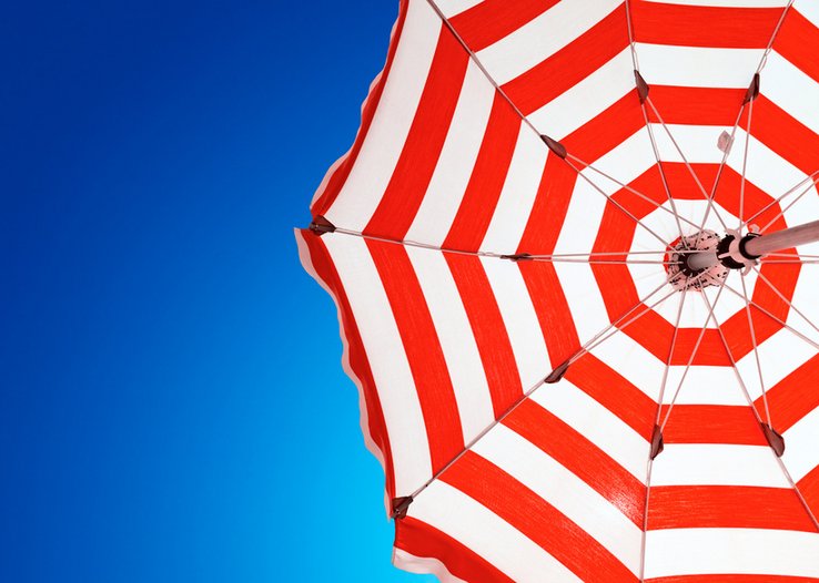 Photo: parasol vu de dessous