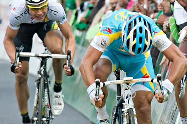 cyclistes au finish d'une précédente édition du Tour de Romandie