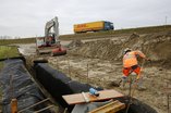 Février 2016 - Route Penthaz - Construction des drainages de bord de route