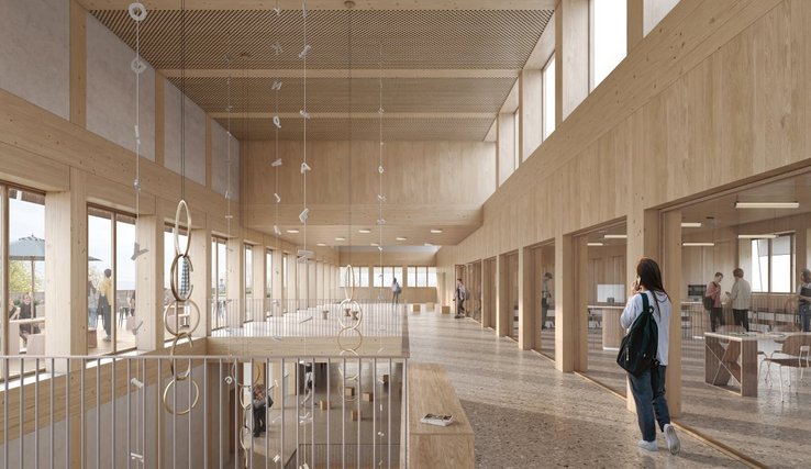 Le nouveau bâtiment proposera une architecture intérieure flexible avec des espaces modulaires.