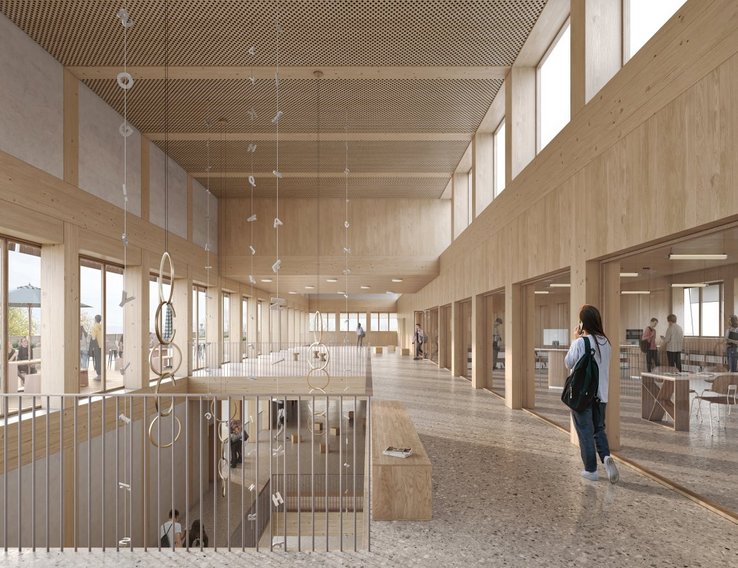 Le nouveau bâtiment proposera une architecture intérieure flexible avec des espaces modulaires.