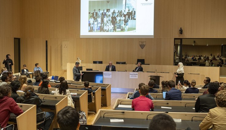 Débat des jeunes avec les candidats au Conseil des Etats, MM. Mahaim et Broulis, le 6 novembre 2023