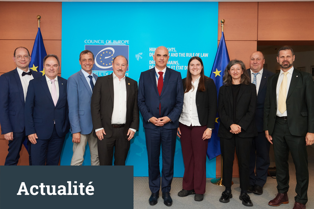 Photo de groupe au Conseil de l'Europe