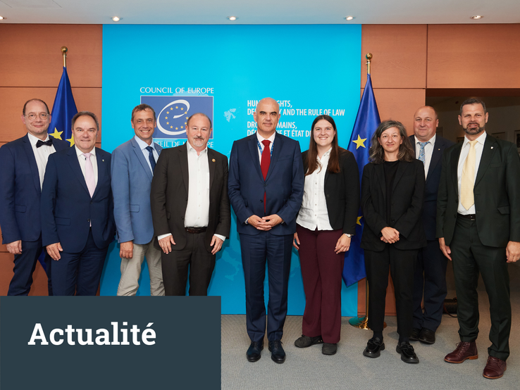 Photo de groupe au Conseil de l'Europe