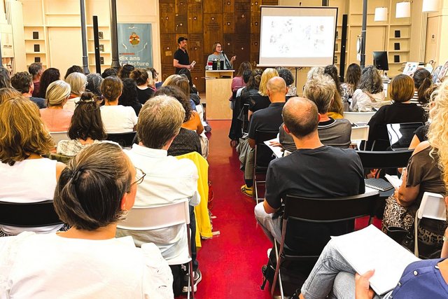 L'image montre une vue de la rencontre Culture-Ecole. Photo Bibliomedia.