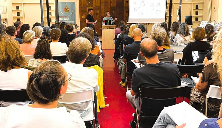 L'image montre une vue de la rencontre Culture-Ecole. Photo Bibliomedia.