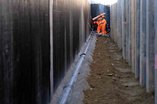 Juillet 2017 - Route de la Plaine - PPE Rosaire : pose du drainage derrière le mur