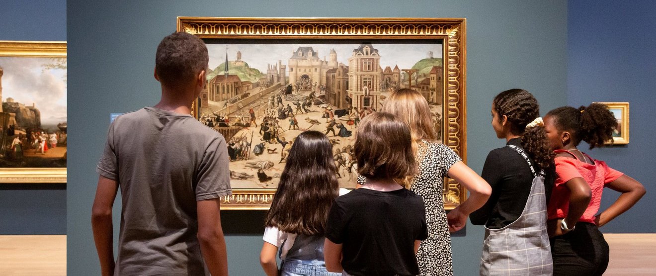 Des élèves au Musée cantonal des beaux-arts de Lausanne