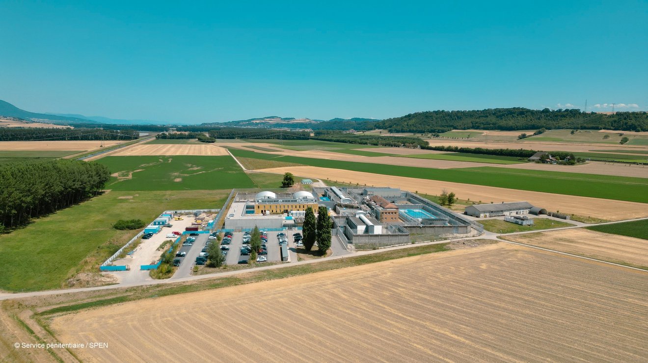 Prison de la Croisée, Orbe - Vue aérienne