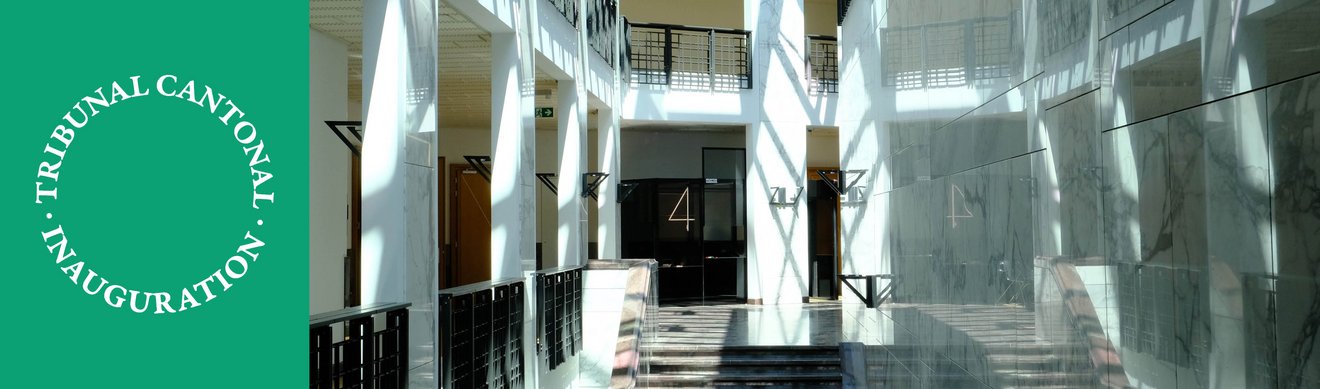 Photographie des pas perdus du Tribunal cantonal