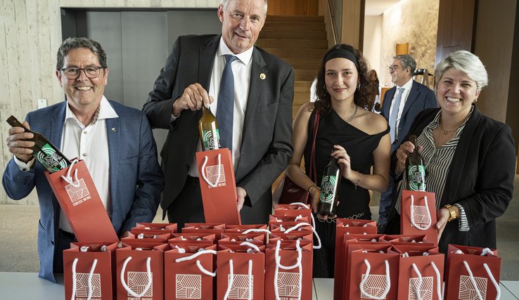 Distribution des bouteilles de vin