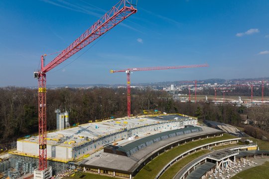 Cliché du chantier de l'Unithèque en 2023