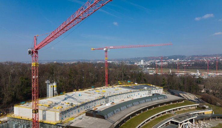 Cliché du chantier de l'Unithèque en 2023