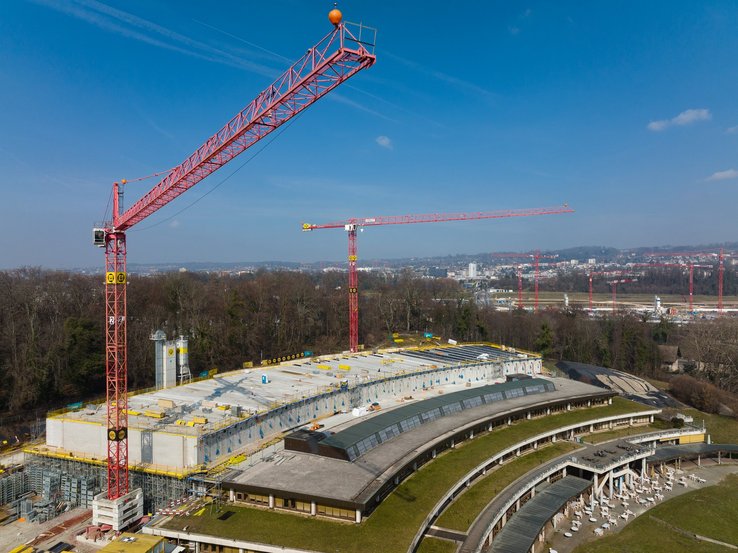 Cliché du chantier de l'Unithèque en 2023