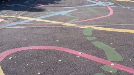 Peinture sol Gymnase de Burier