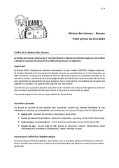 dossier de présentation détaillé des objectifs de la Maison des Lionnes (format pdf)