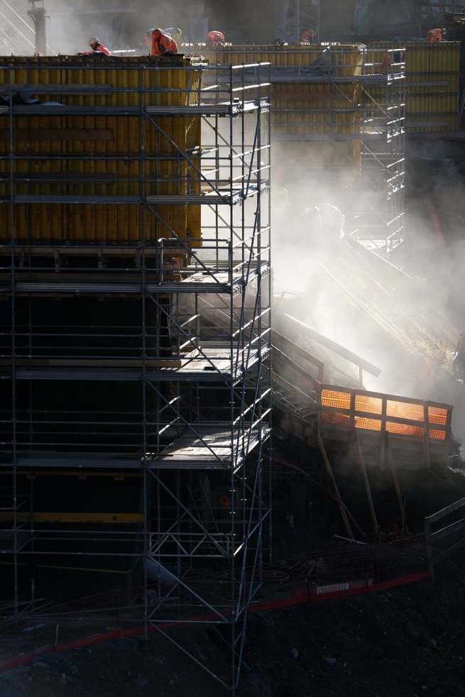 Construction du nouveau pont de la Barboleuse, étape 2023 © Eric Frigière