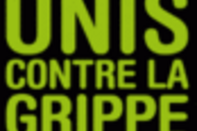 image-texte disant: "Unis contre la grippe"